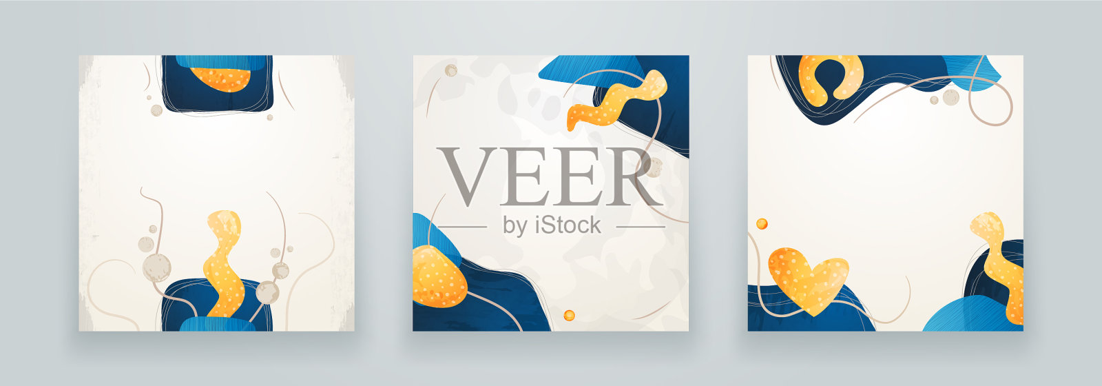 设置创意极简手绘抽象插画图片素材