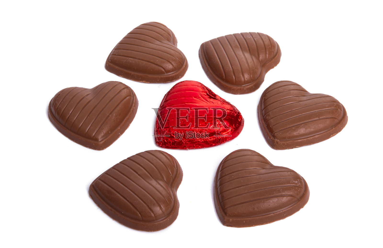 巧克力心孤立照片摄影图片