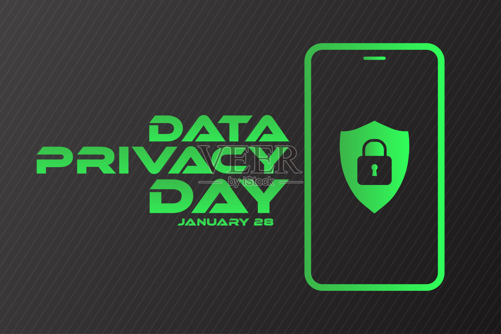 数据隐私的一天。1月28日。节日的概念。模板的背景,旗帜,卡片,海报与文字题词。向量EPS10插图。插画图片素材