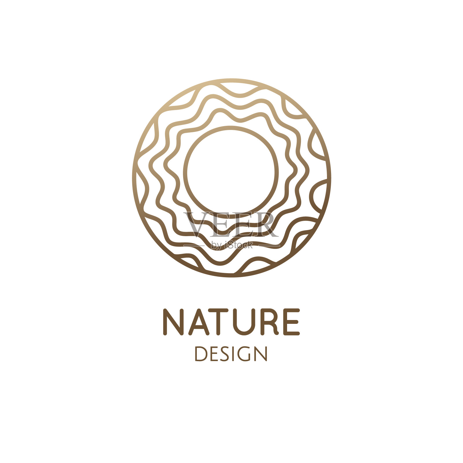 圆形标志阳光海插画图片素材