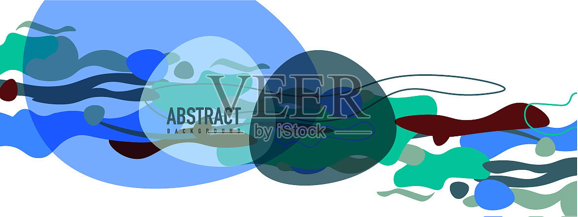 时尚的液体风格塑造抽象设计插画图片素材