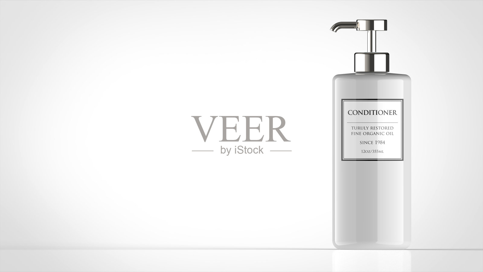 瓶子白色前护发素右3d渲染照片摄影图片