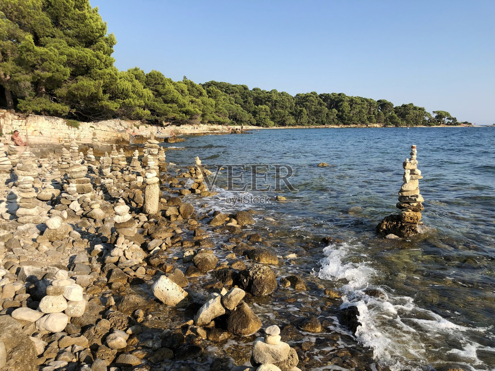 金角森林公园兹拉特尼 rt, 罗维尼 (罗维尼奥) - 伊斯特里亚, 克罗地亚 / 噪音公园兹拉特尼 rt (蓬塔科伦特), 罗维尼 - 伊斯特拉, 赫瓦特斯卡 / 瓦尔德帕克兹拉特尼 rt, 克罗蒂安照片摄影图片