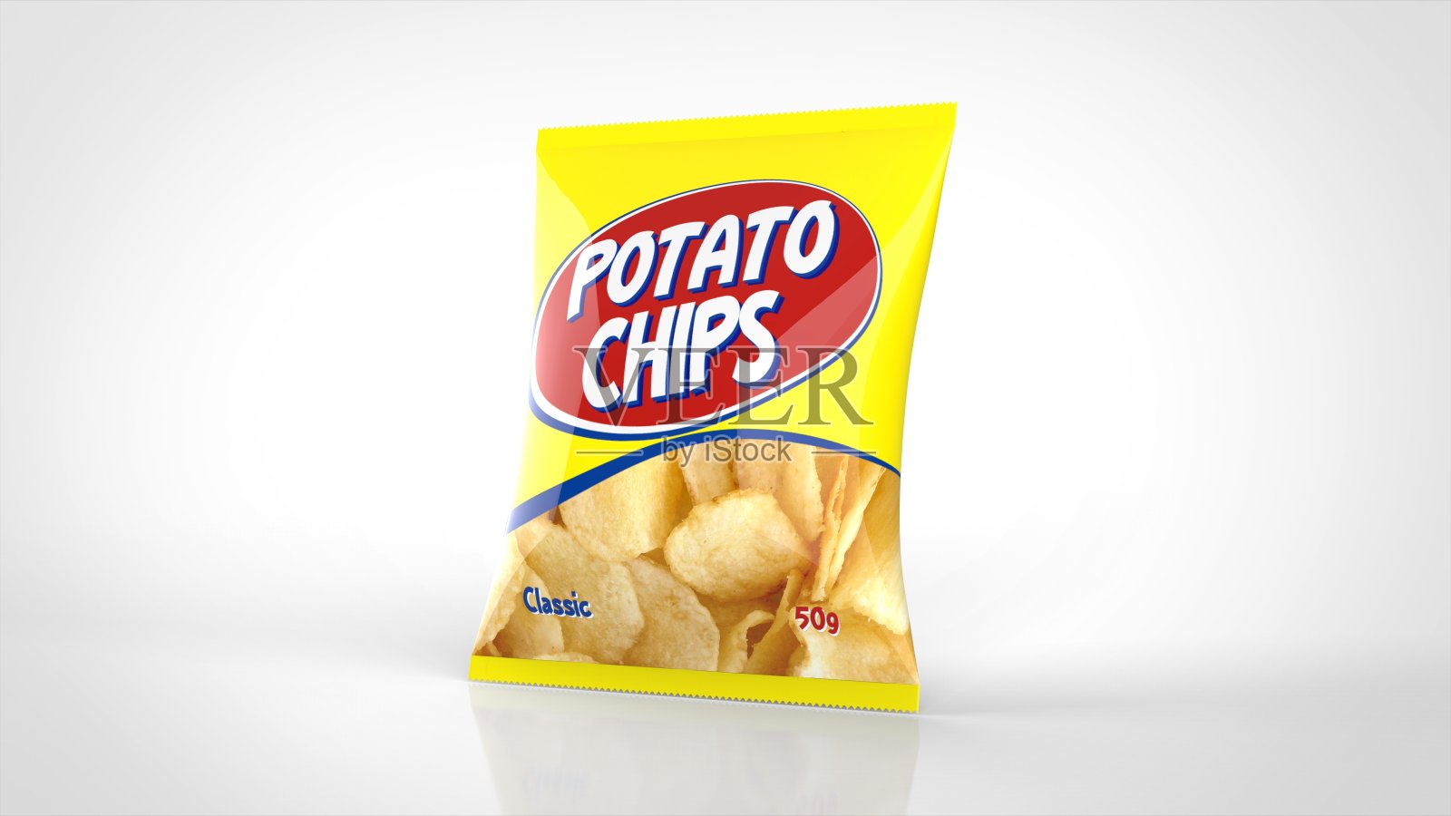 薯片包装3d渲染照片摄影图片