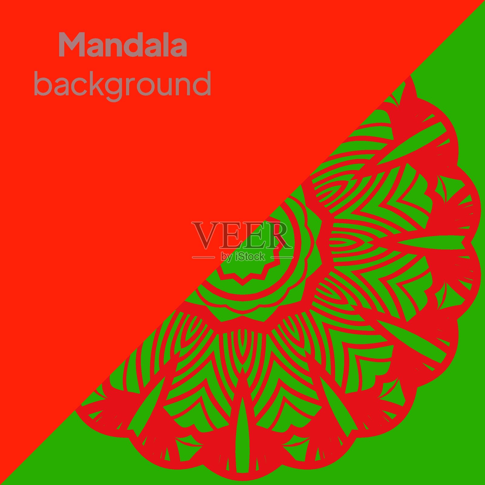 瑜伽卡片模板与曼荼罗模式。名片,健身中心,冥想课。矢量插图。插画图片素材