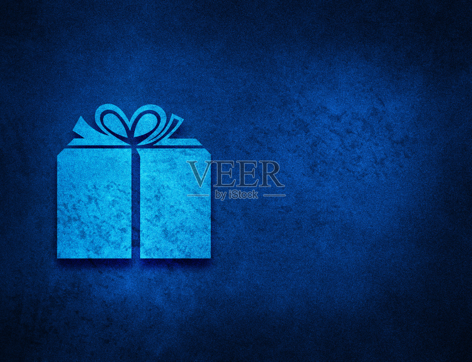 礼盒图标艺术抽象蓝色垃圾摇滚纹理背景插画图片素材