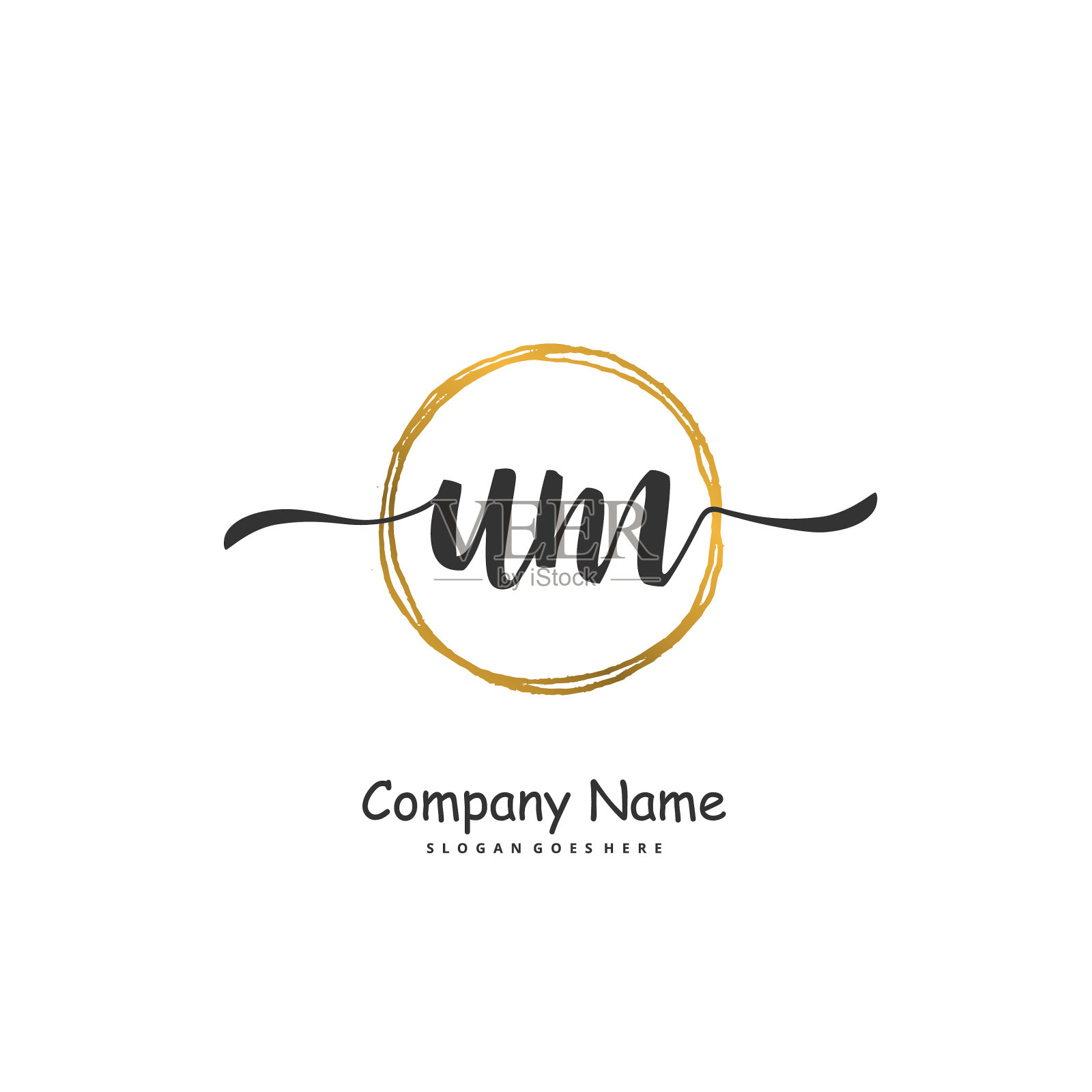 嗯最初的笔迹和签名标志插画图片素材