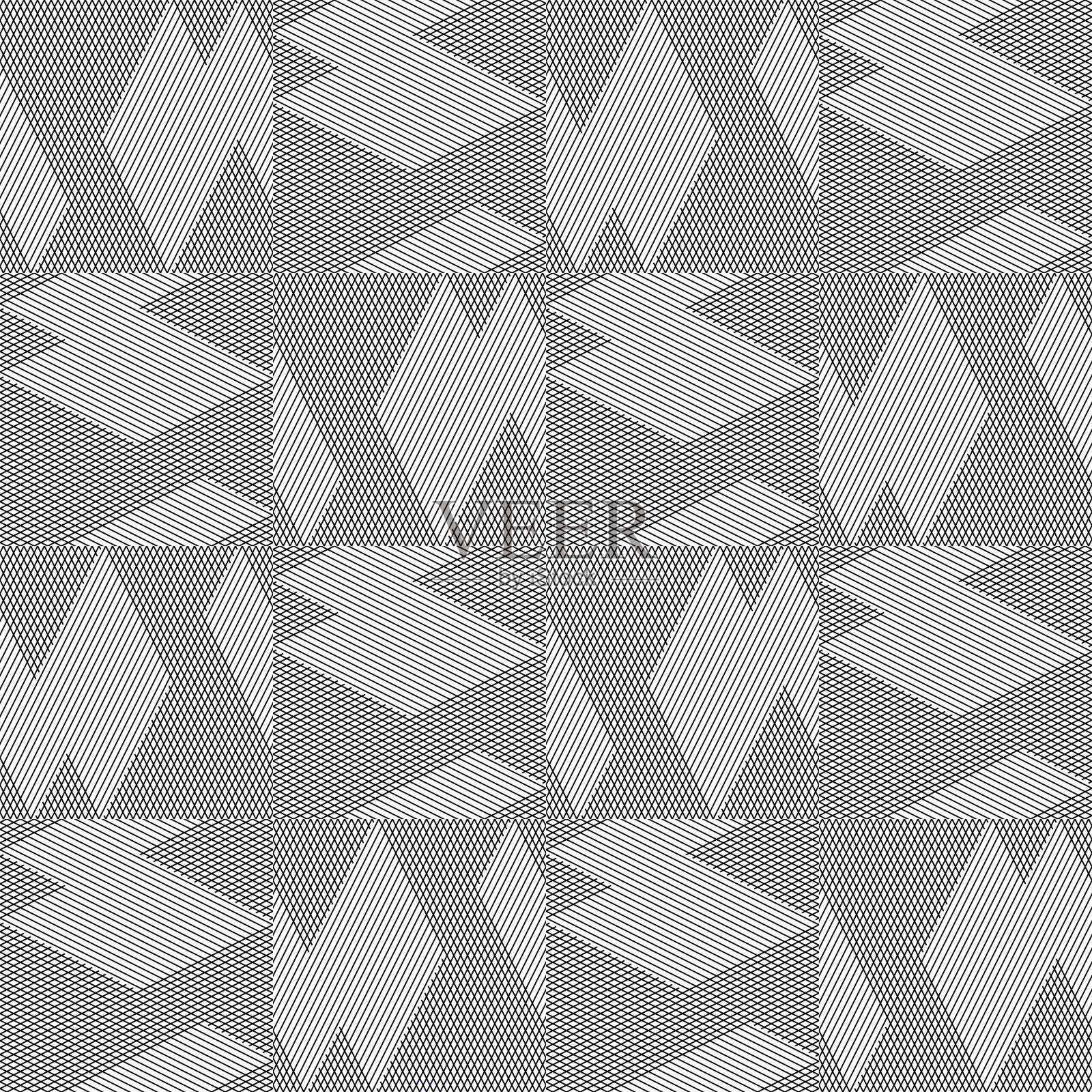 无缝模式与斜黑色部分插画图片素材