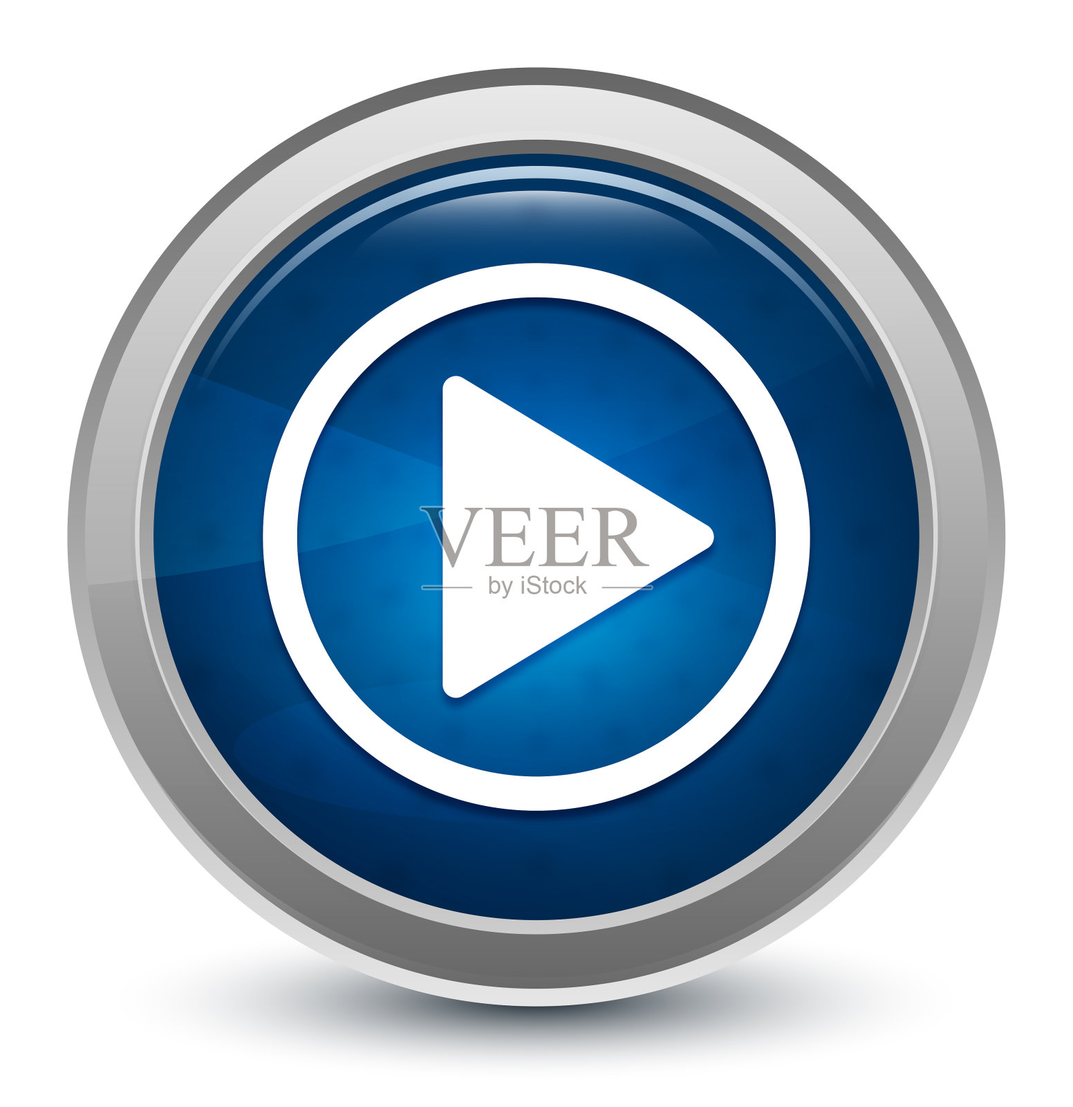 玩星爆图标亮蓝色圆形按钮插画设计理念设计元素图片