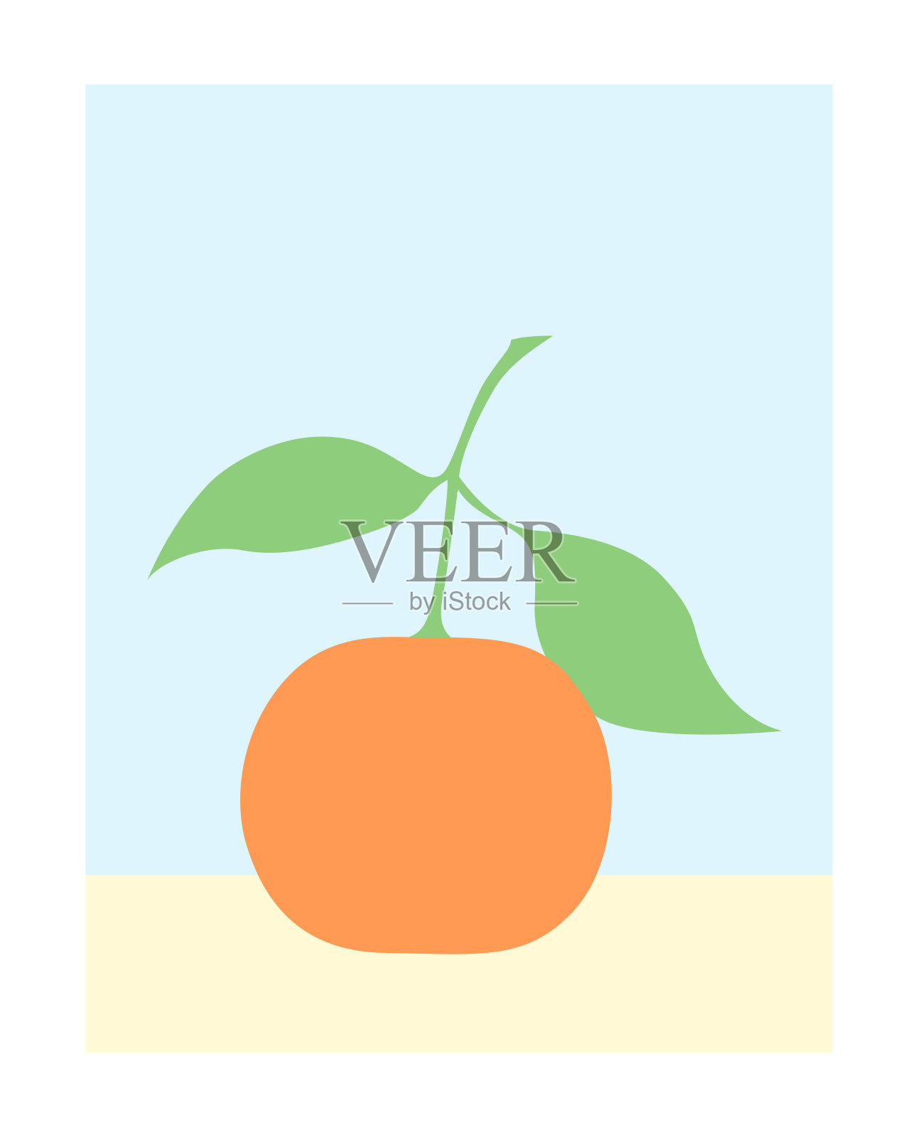 橘色静物插画图片素材