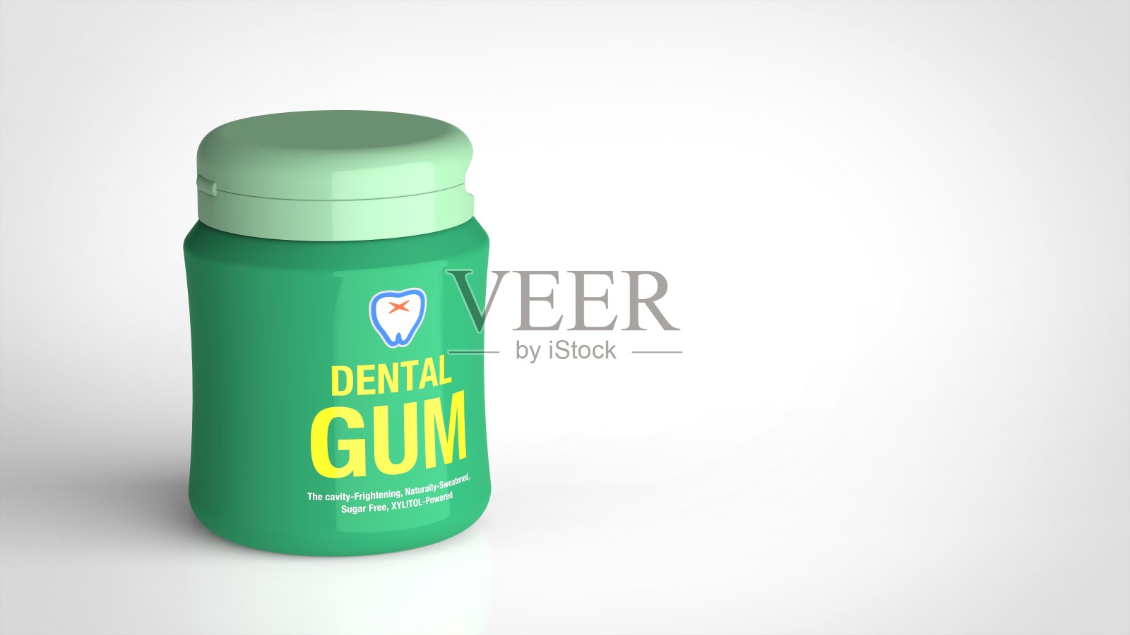 齿龈瓶左3d渲染照片摄影图片