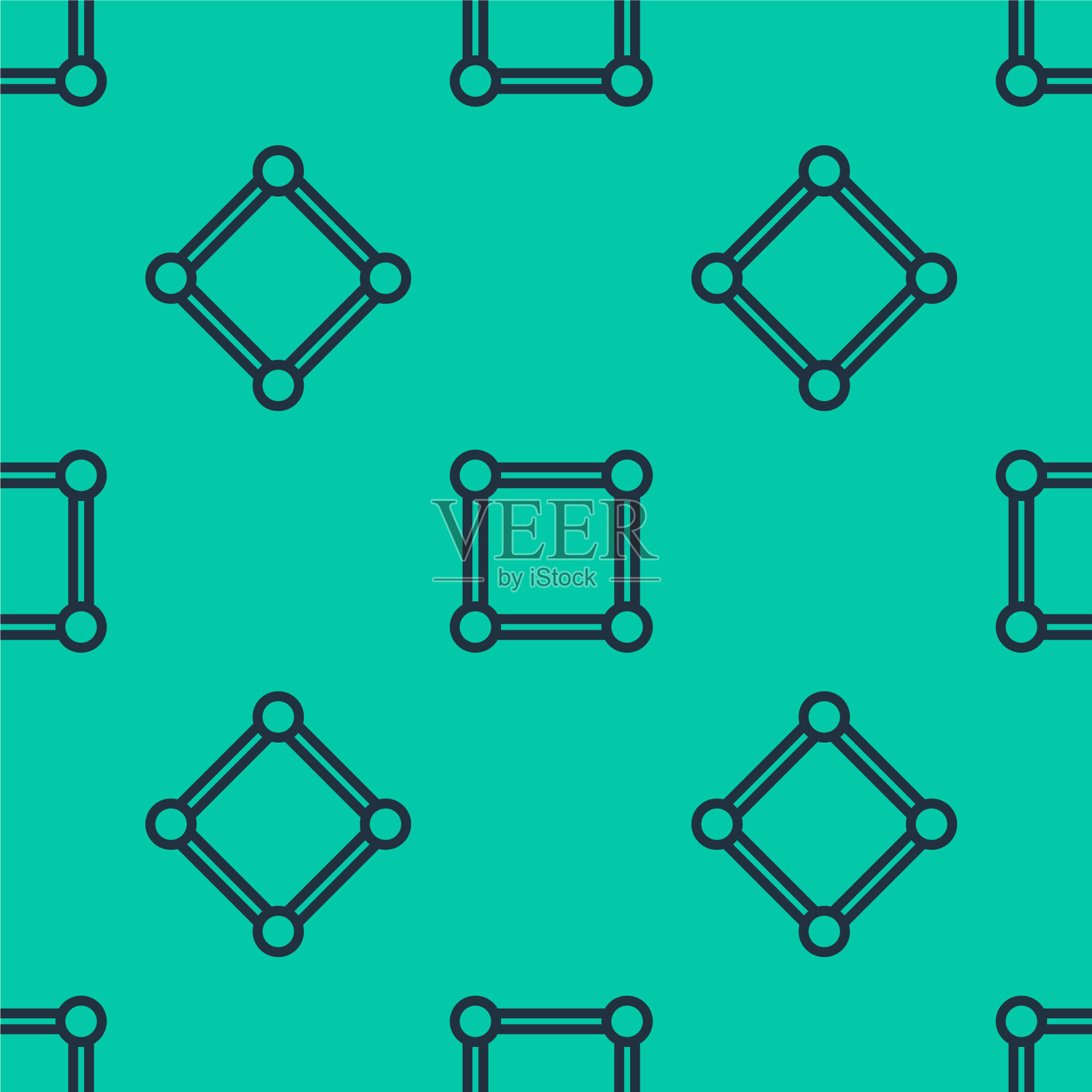 带图表的蓝线展示板插画图片素材