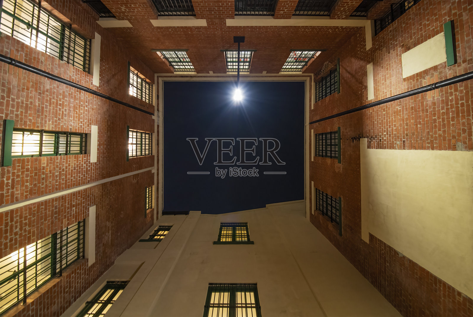 香港历史建筑夜间的外观照片摄影图片