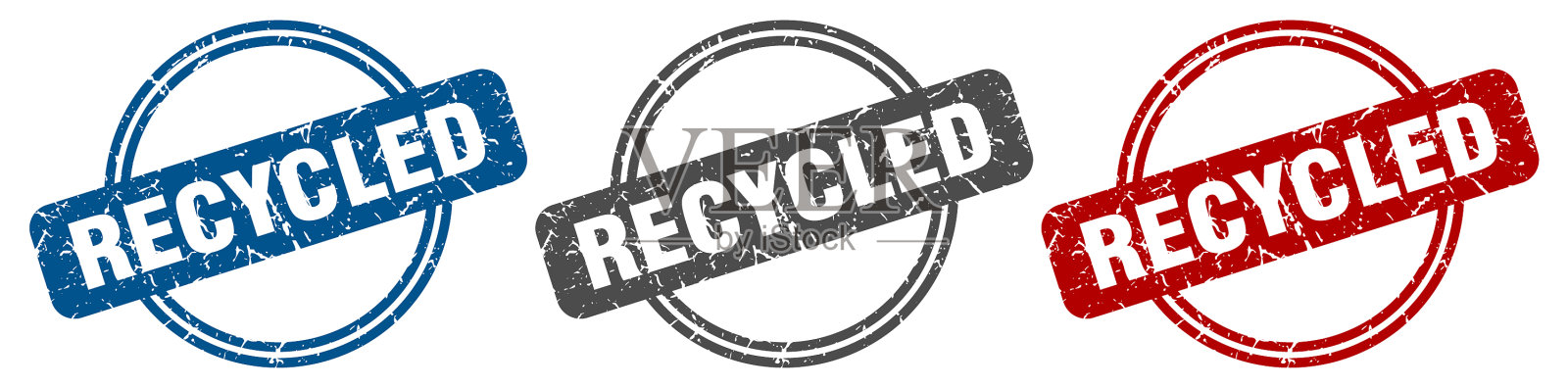 循环再造邮票循环再造标志循环再造标签套装插画图片素材