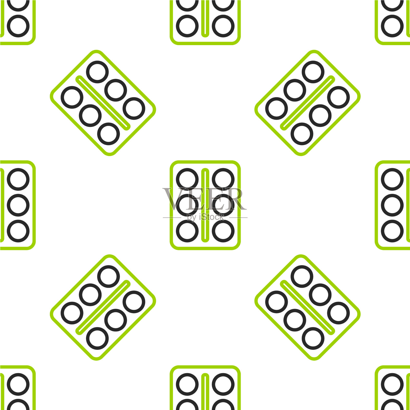 线条眼影调色板与刷子图标隔离插画图片素材