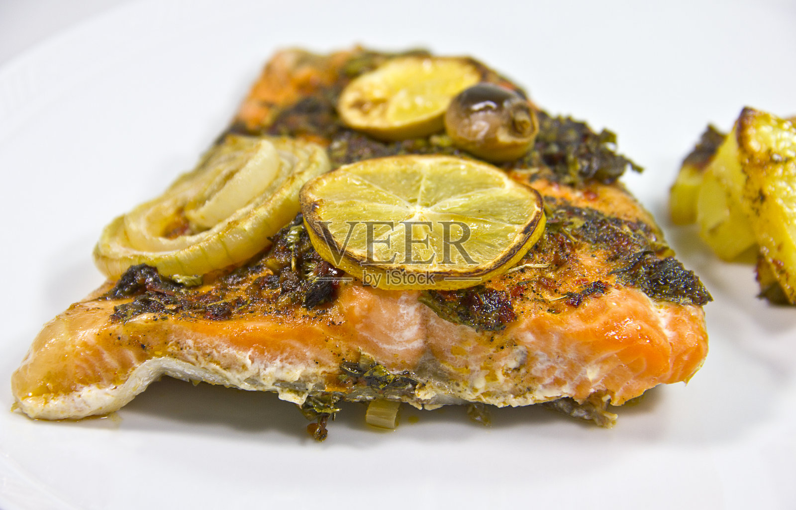 新鲜的大马哈鱼照片摄影图片