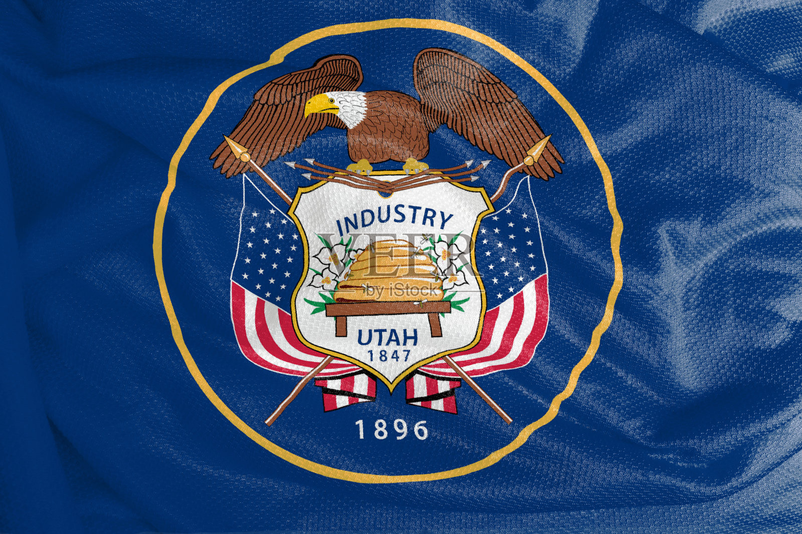 犹他州旗帜照片摄影图片