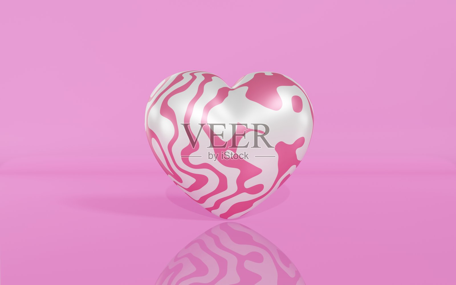 粉色背景下的大情人节心照片摄影图片