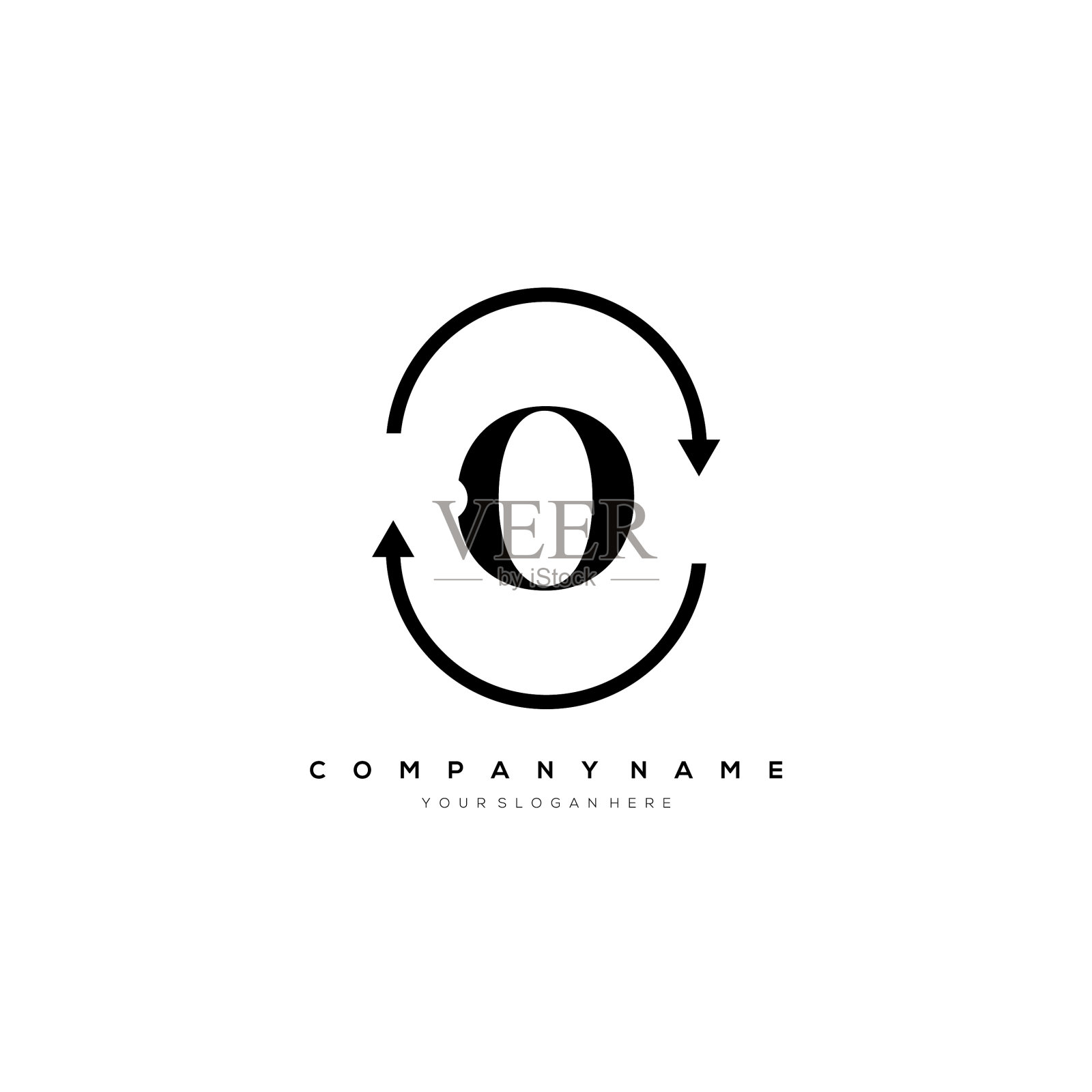 O字母标志模板插画图片素材