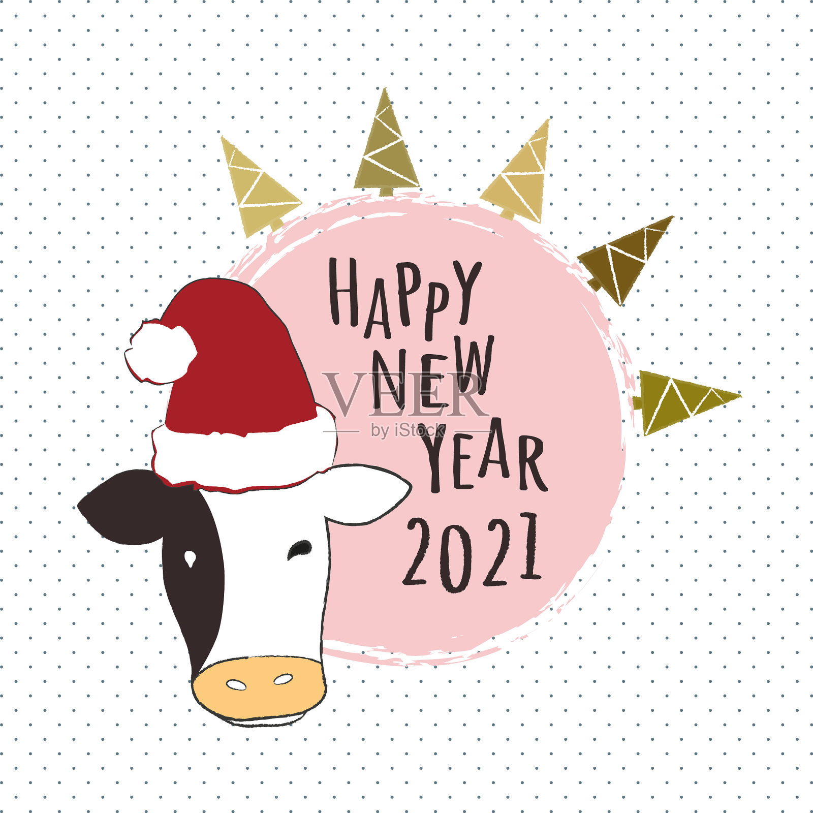 2021年新年快乐,牛年快乐设计模板素材