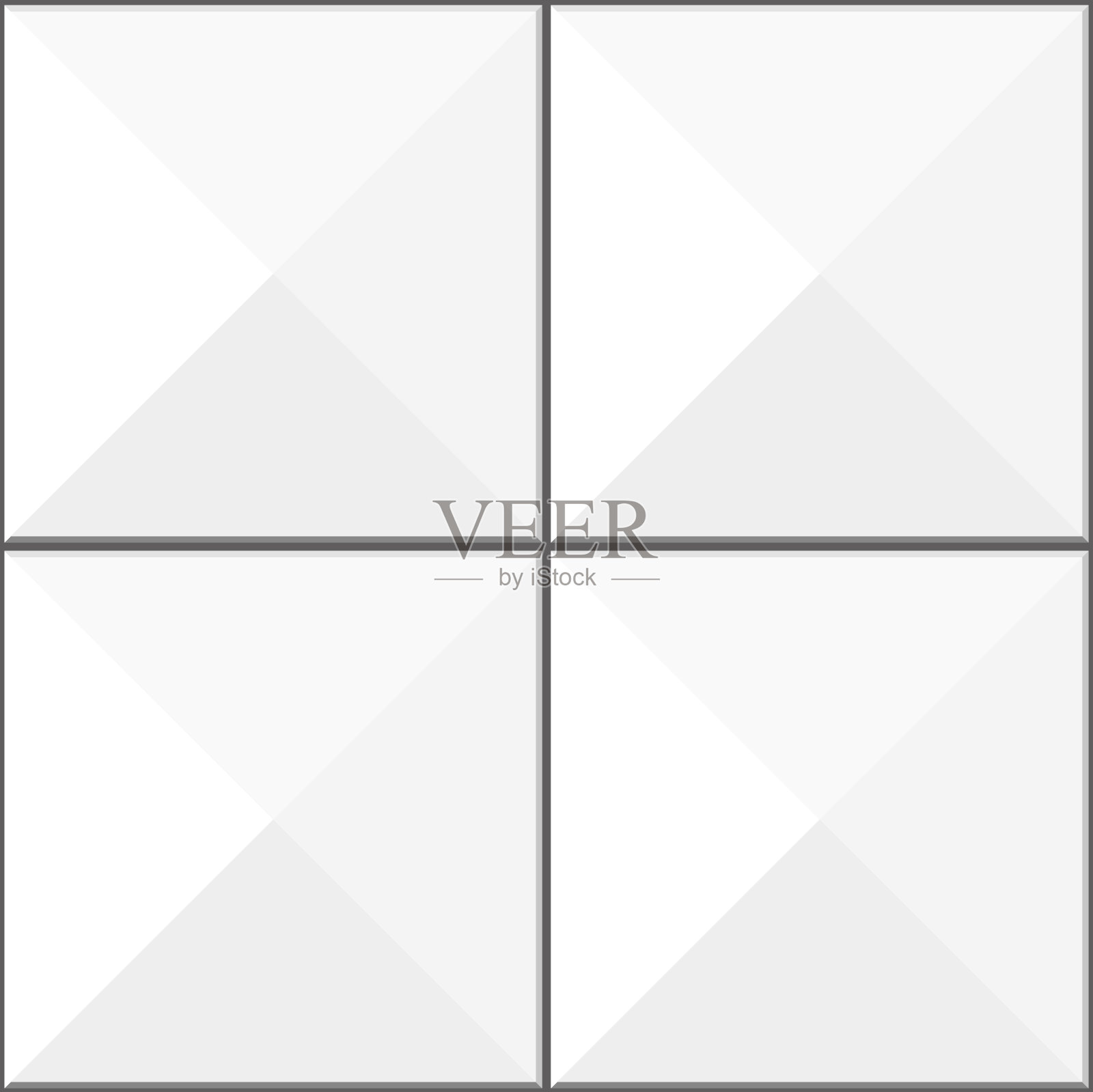 白色水平背景与三角形瓷砖。向量无缝模式。插画图片素材