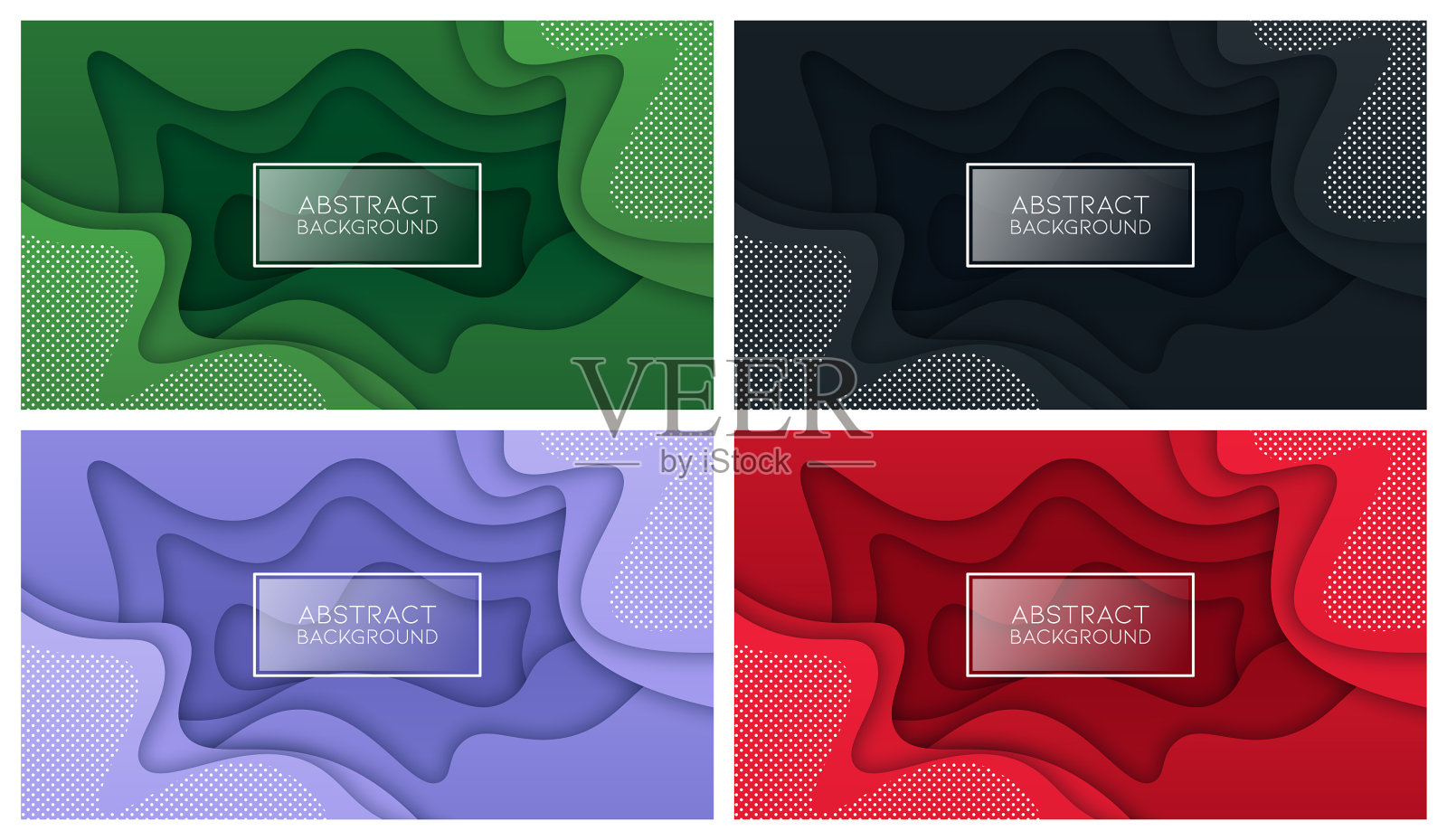 彩色液体和几何背景插画图片素材