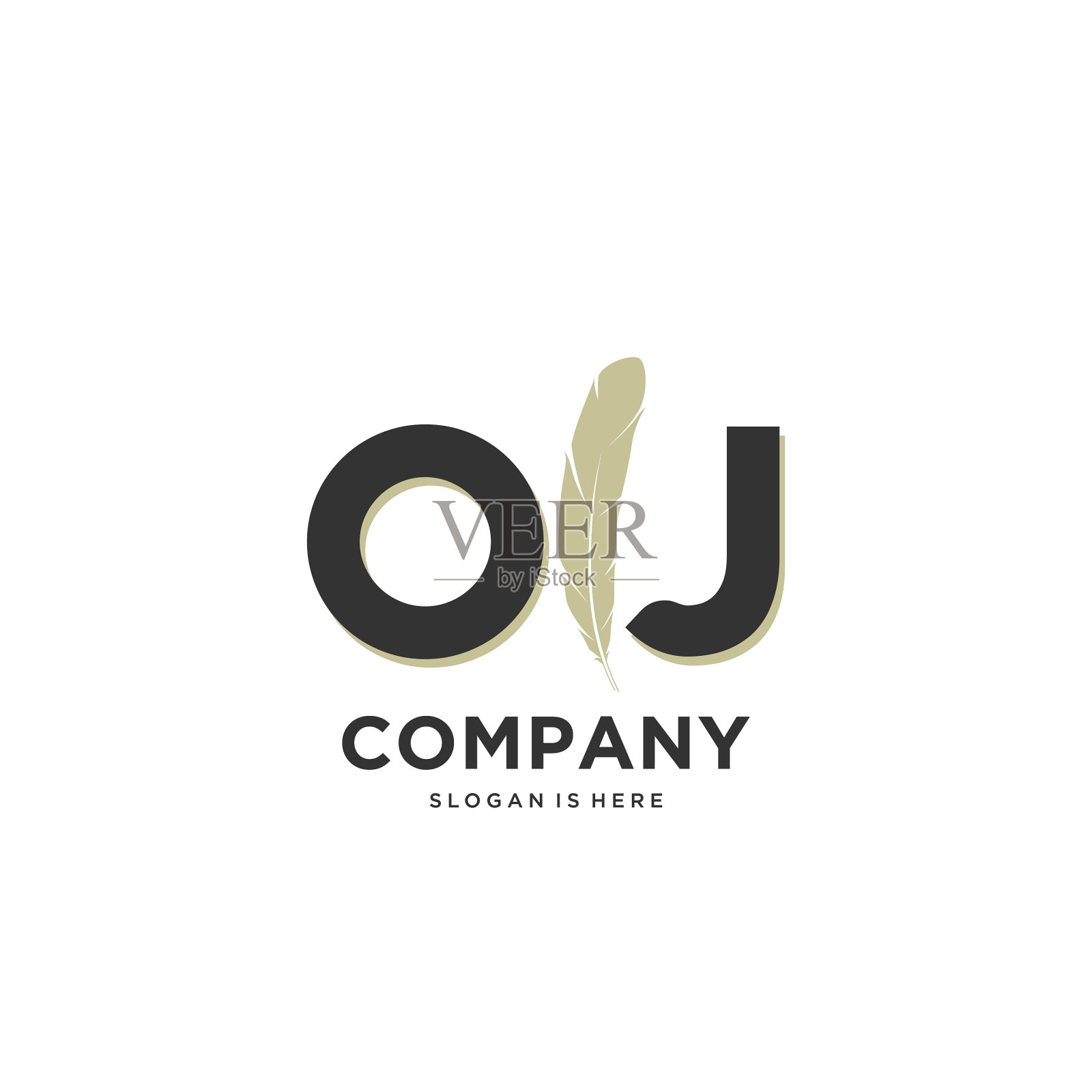 首字母oj独特吸引创意插画图片素材