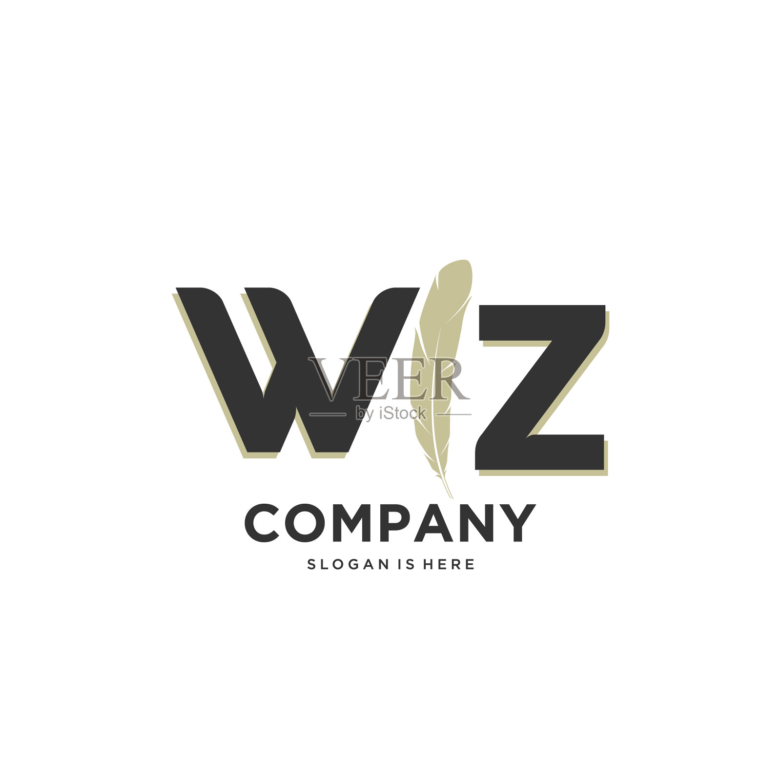 首字母独特迷人,创意现代插画图片素材