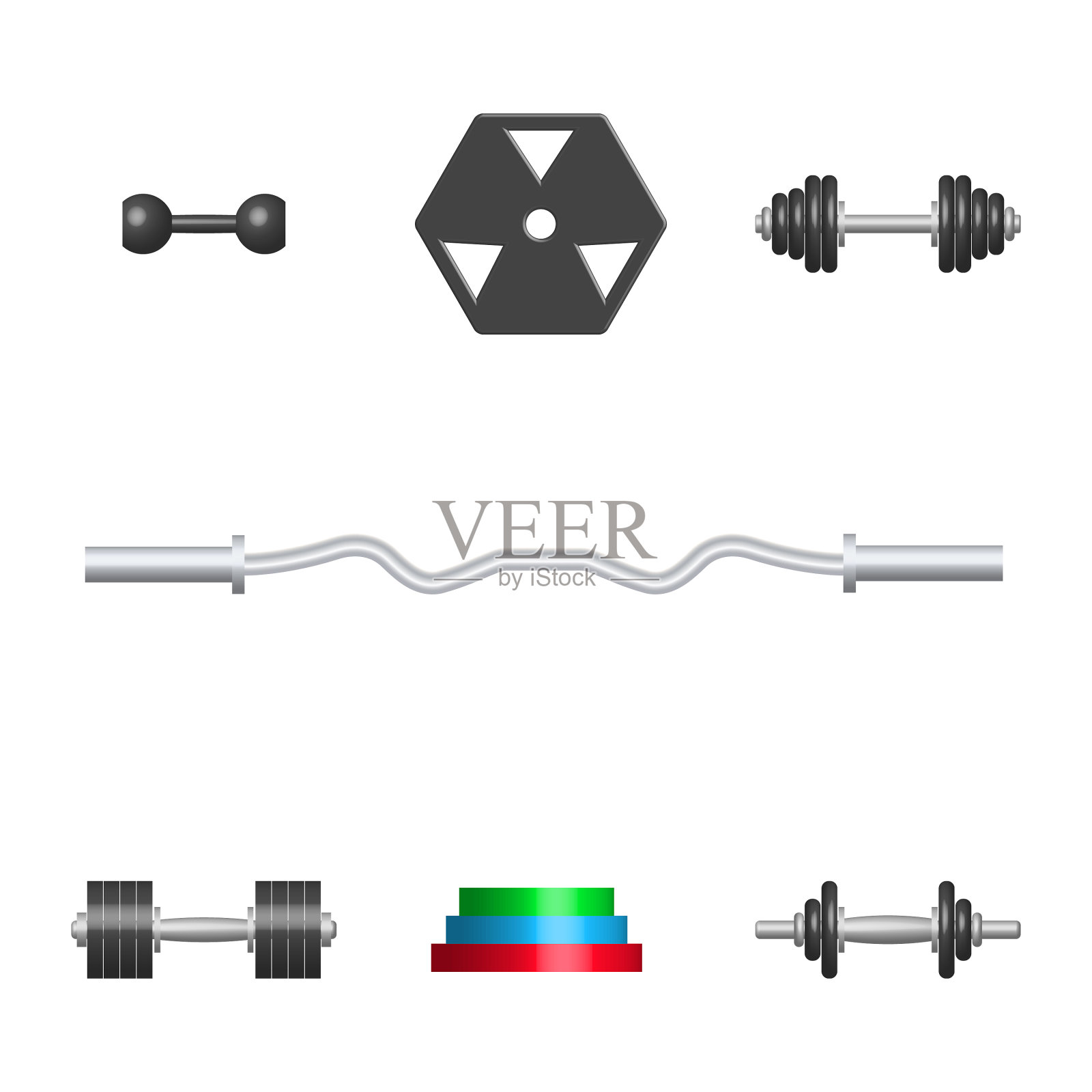 设置3d运动设备项目图标素材