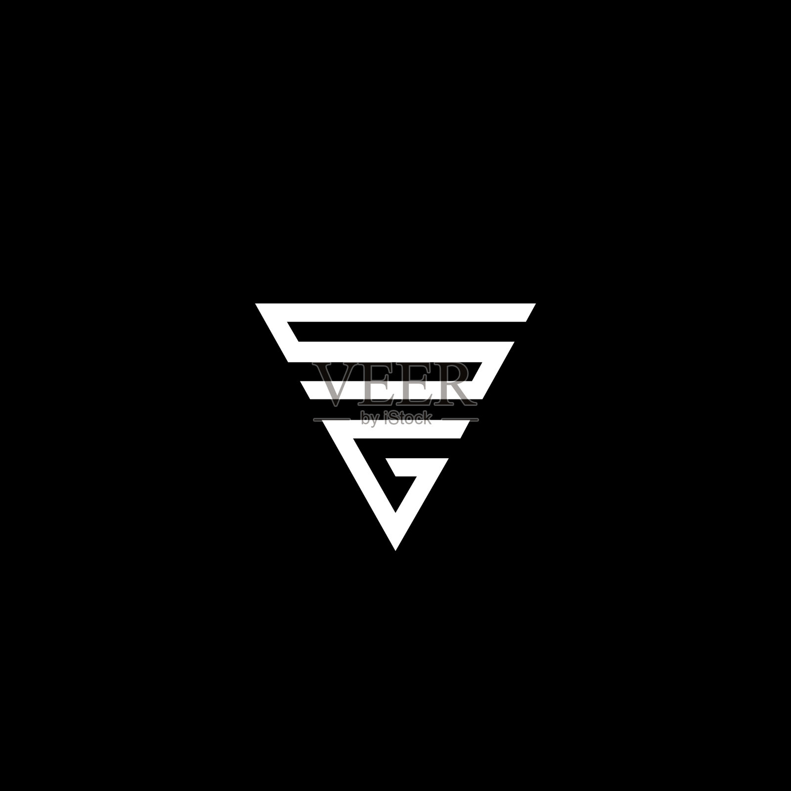 g字母标志设计g sg三角形标志圆插画图片素材