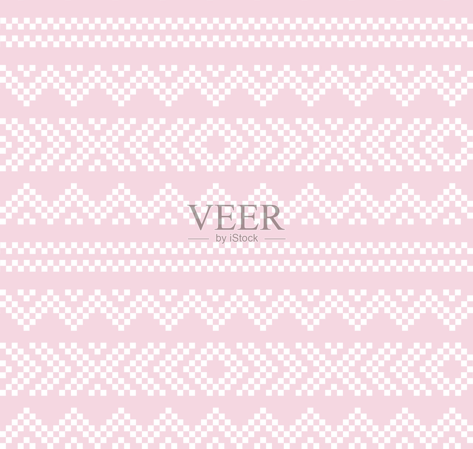 粉色圣诞集市岛无缝图案插画图片素材