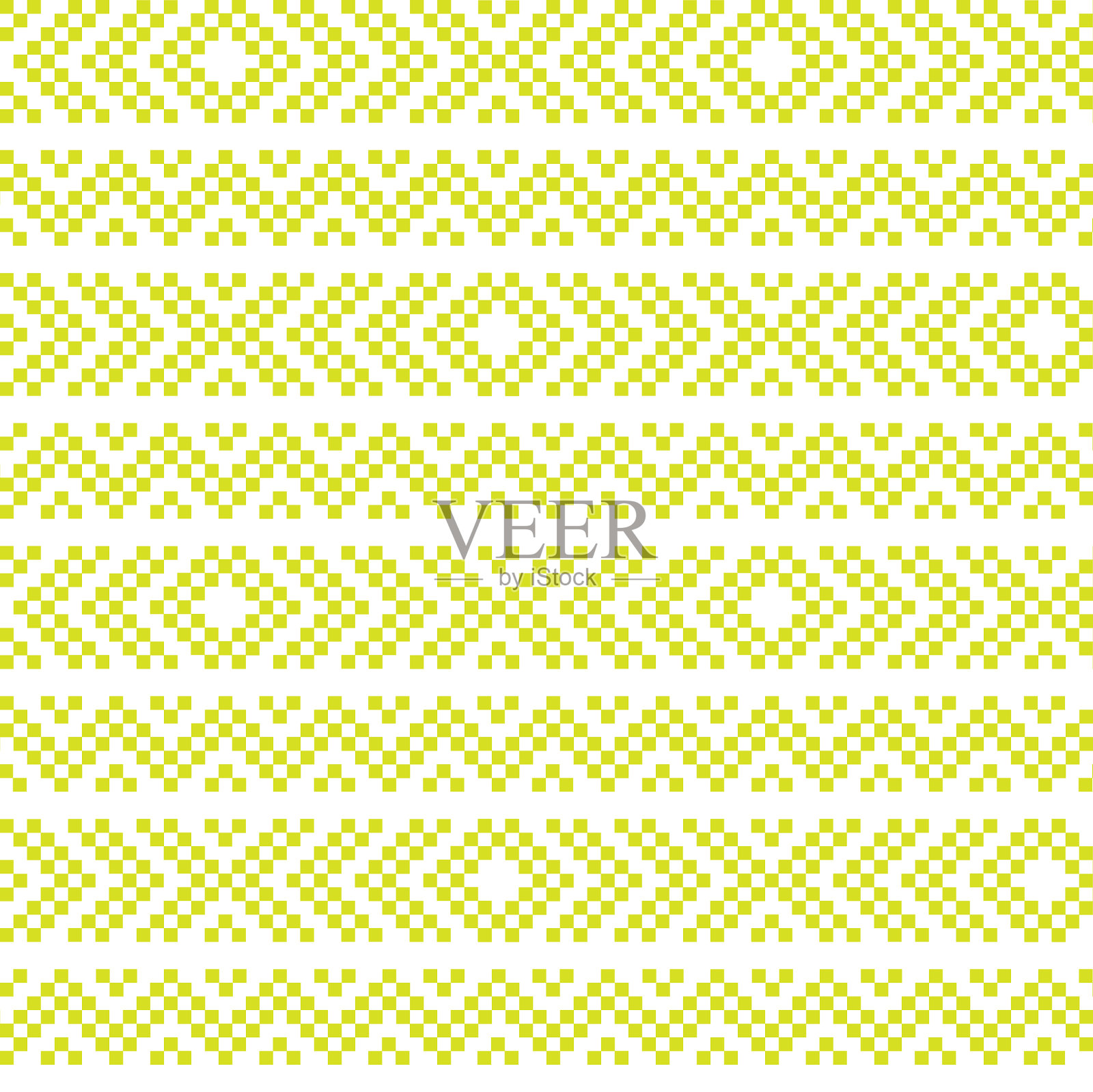 黄色圣诞集市岛无缝图案插画图片素材