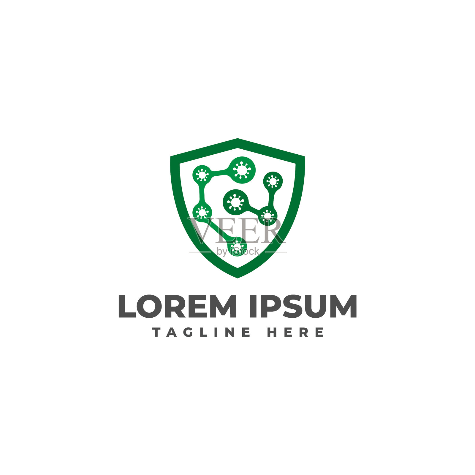 免疫系统保护标志图标插画图片素材