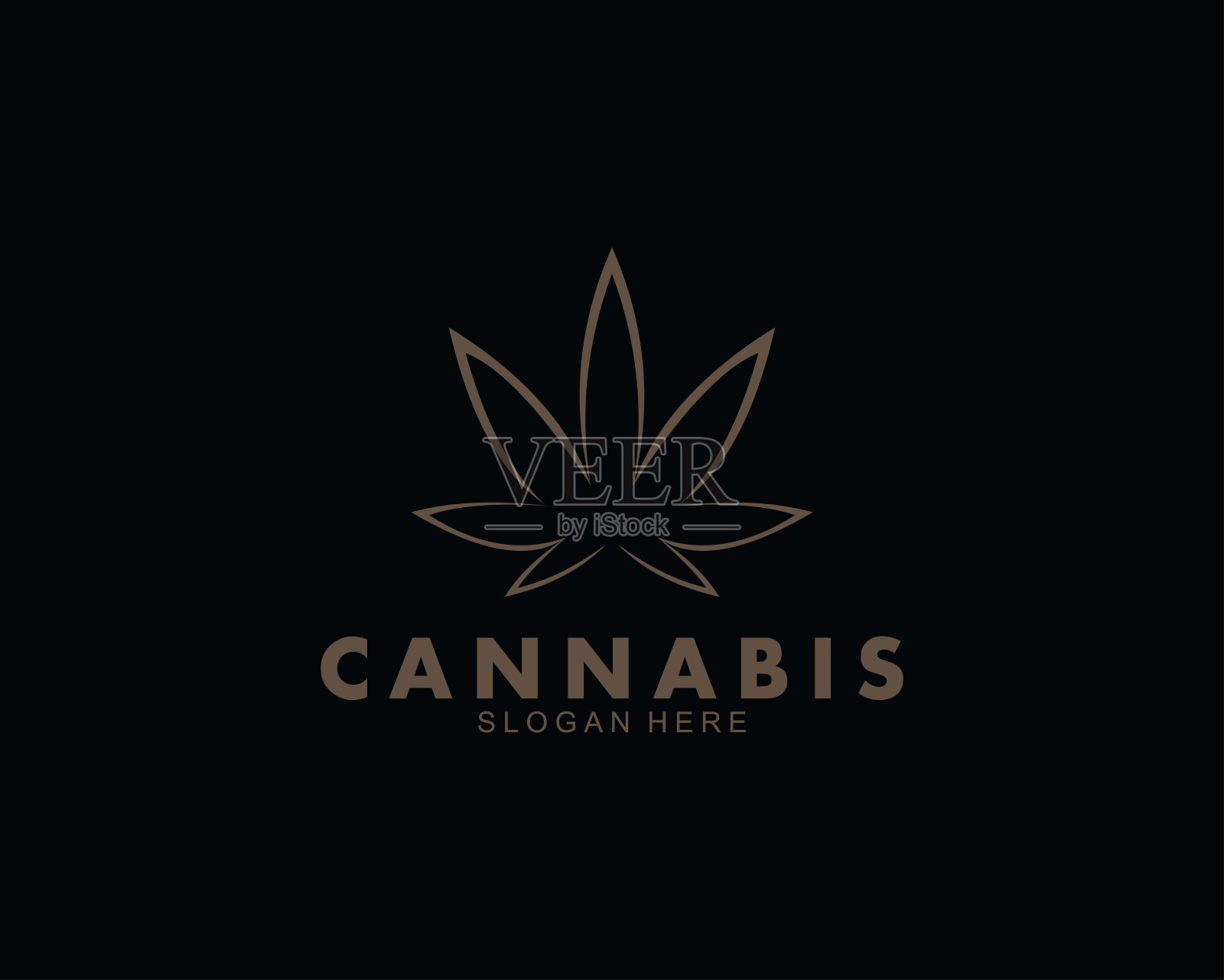 大麻叶标志,大麻健康标志,矢量插图插画图片素材