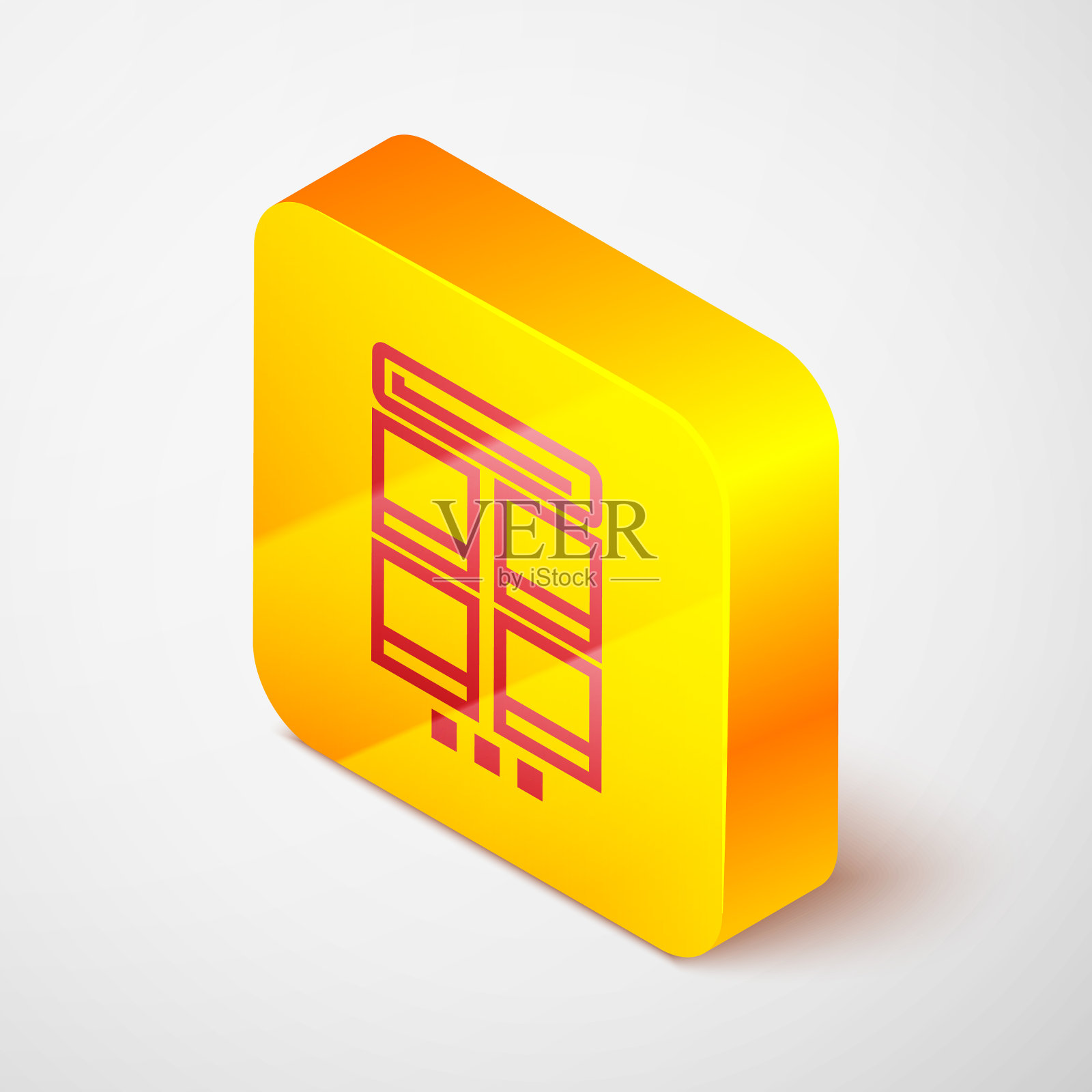 手机等距线上购物图标素材