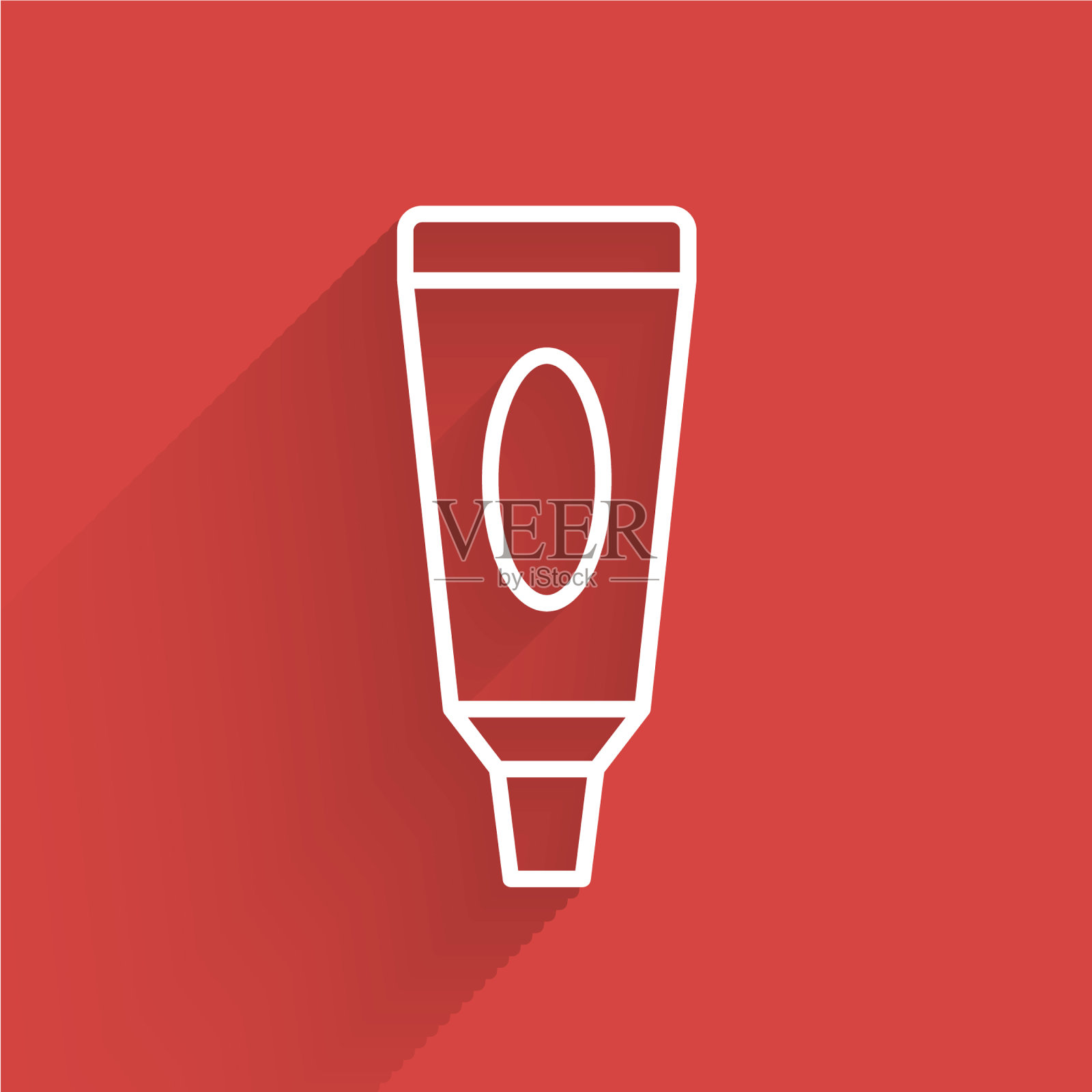 白色线霜或乳液化妆品管图标插画图片素材