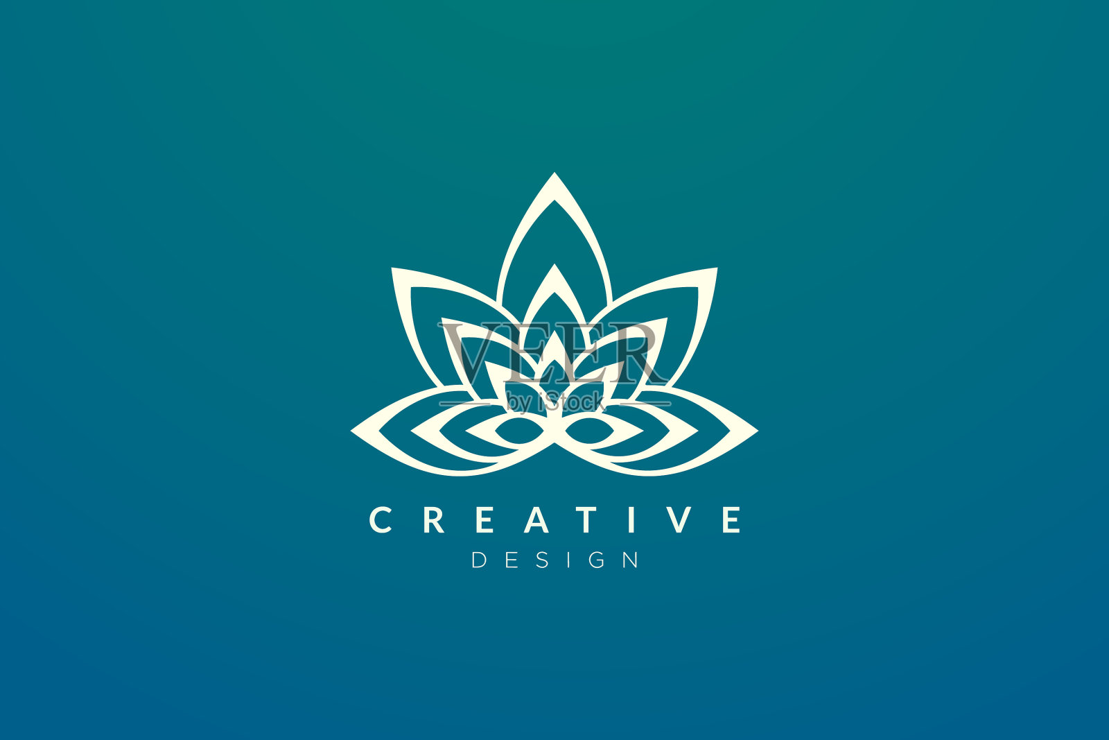 为spa设计抽象的花和叶标志插画图片素材