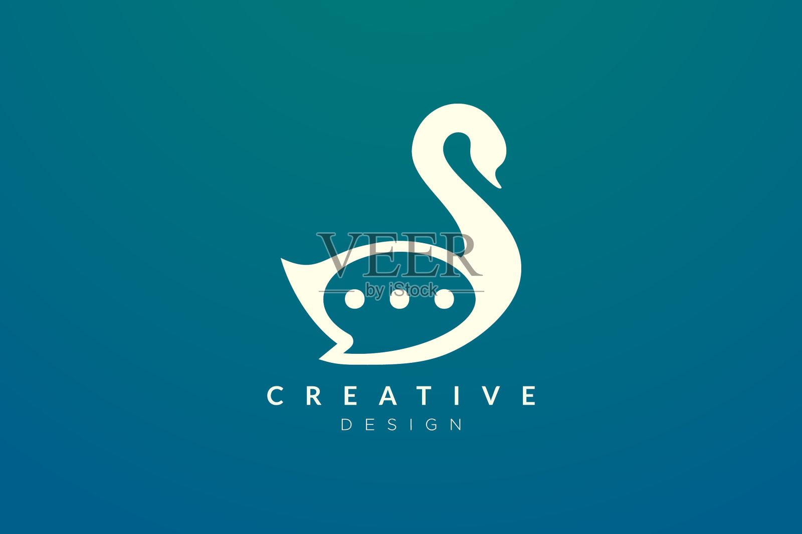 天鹅的设计理念和象征插画图片素材