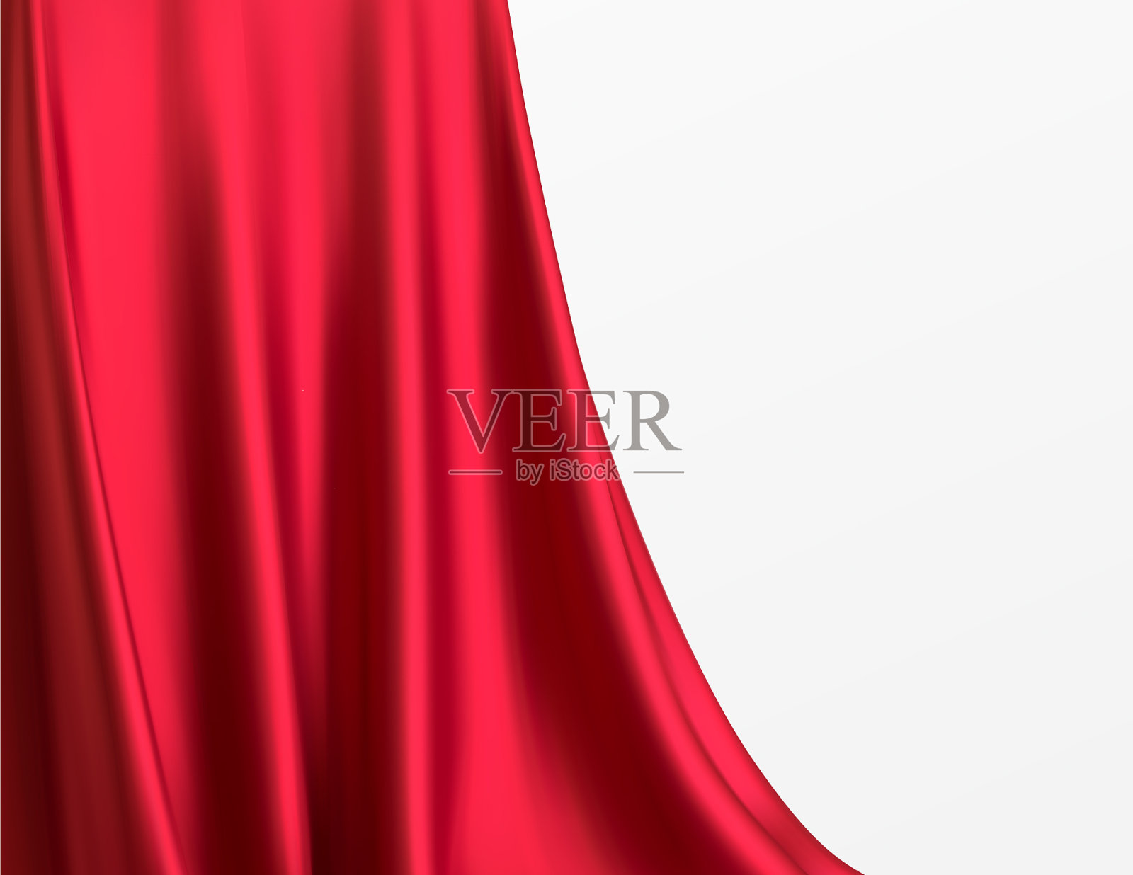 背景是豪华的红色织物或液体波插画图片素材