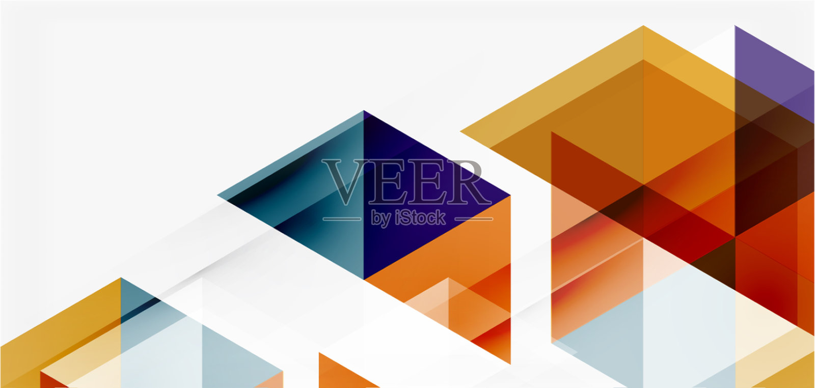 几何抽象背景马赛克三角形和插画图片素材