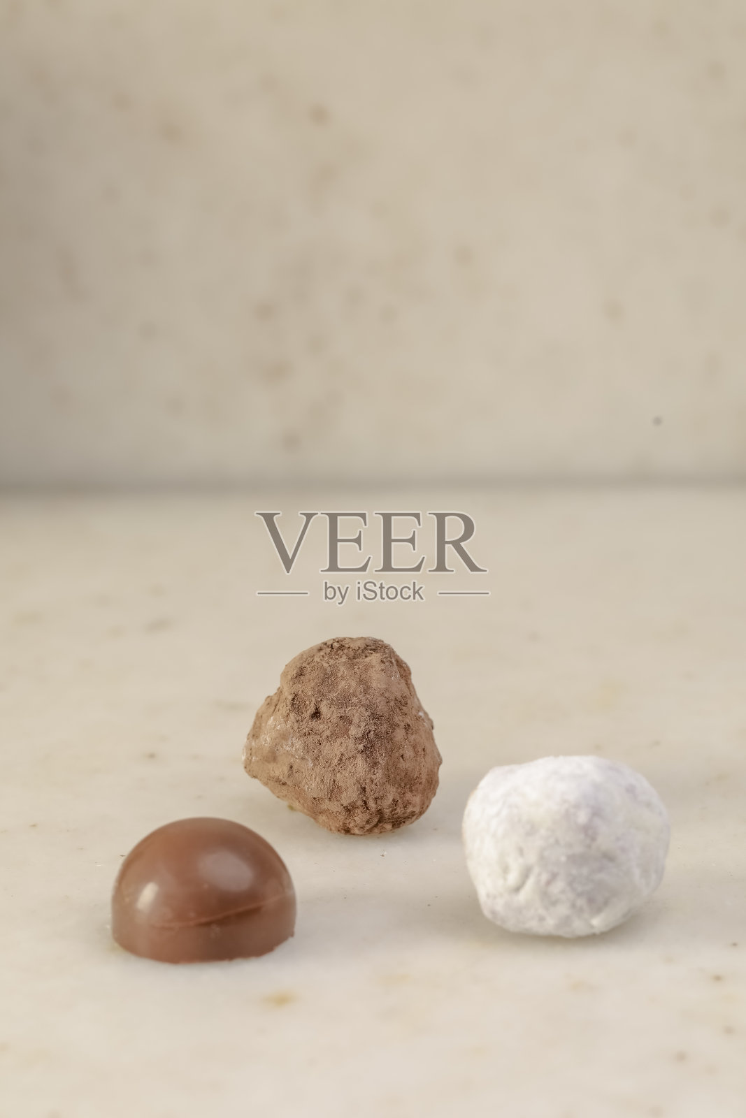 巧克力松露的特写照片摄影图片