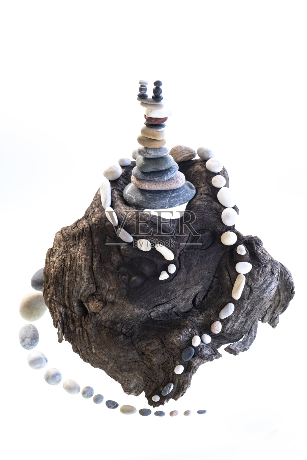 不同的视角,使命和愿景理念与禅宗石照片摄影图片