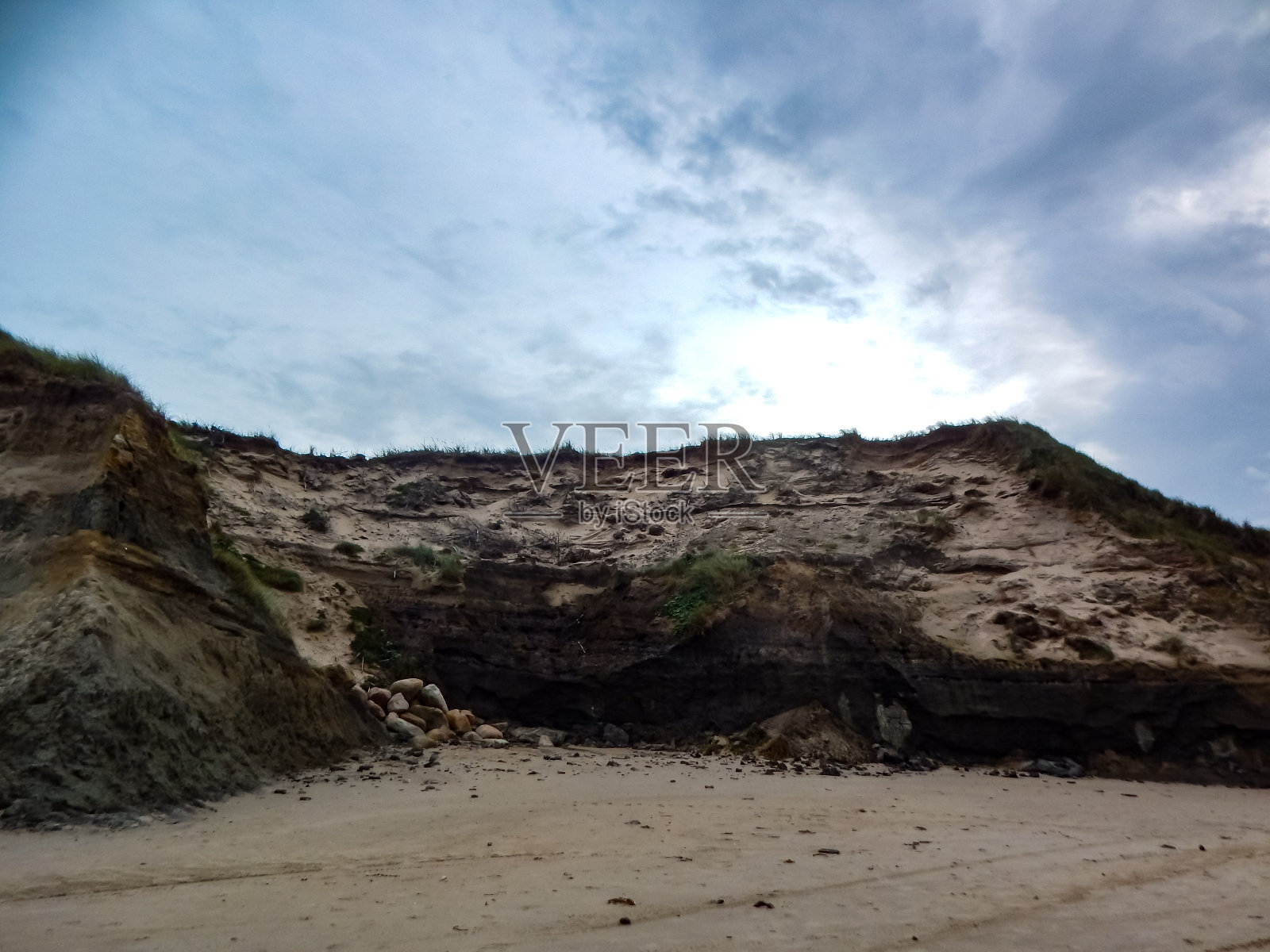 秋天海滩的照片照片摄影图片