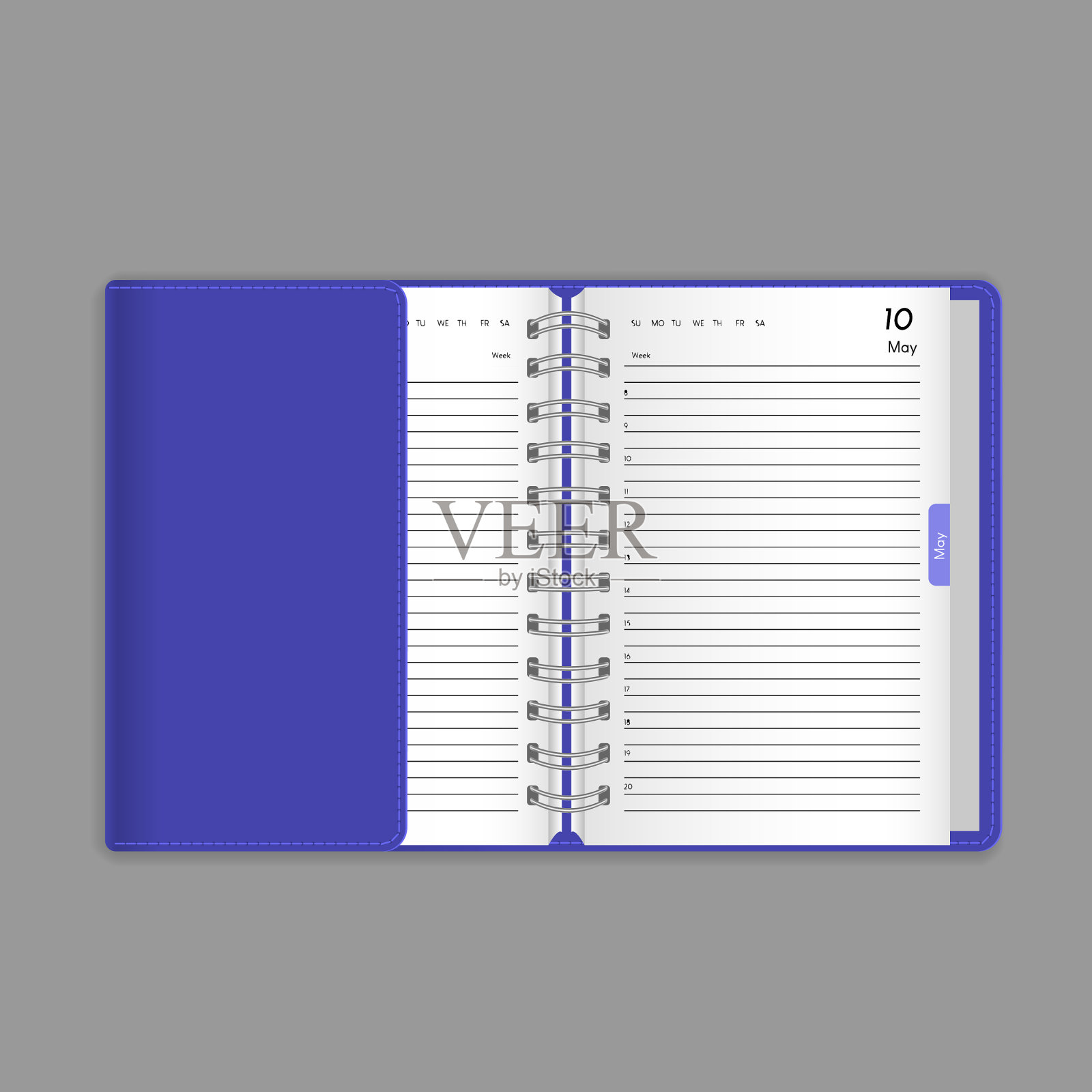 模板布局美观逼真的笔记本插画图片素材