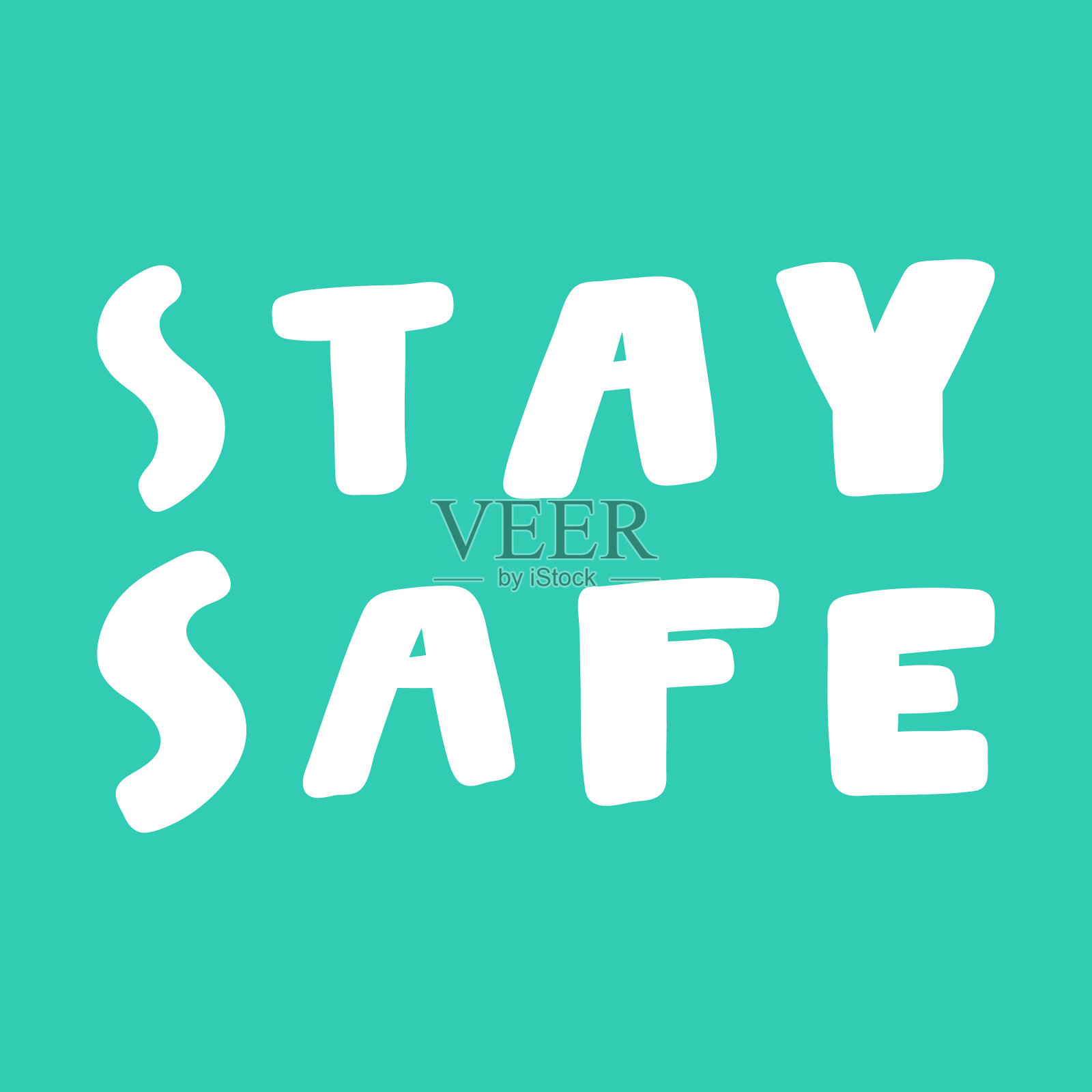 在社交媒体上使用COVID-19安全贴纸插画图片素材