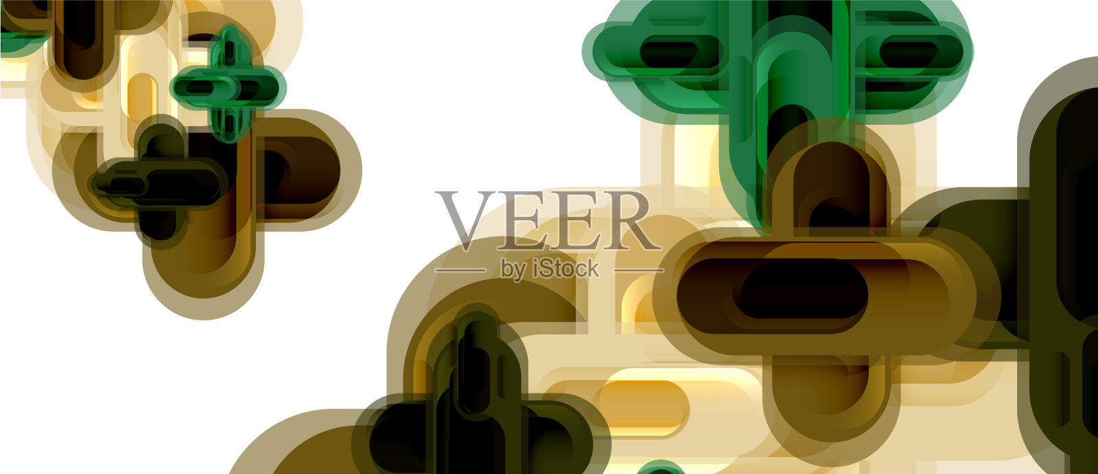 现代玻璃十字形抽象插画图片素材