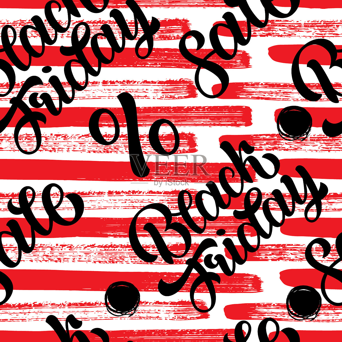 黑色星期五销售百分比文字图案-手插画图片素材