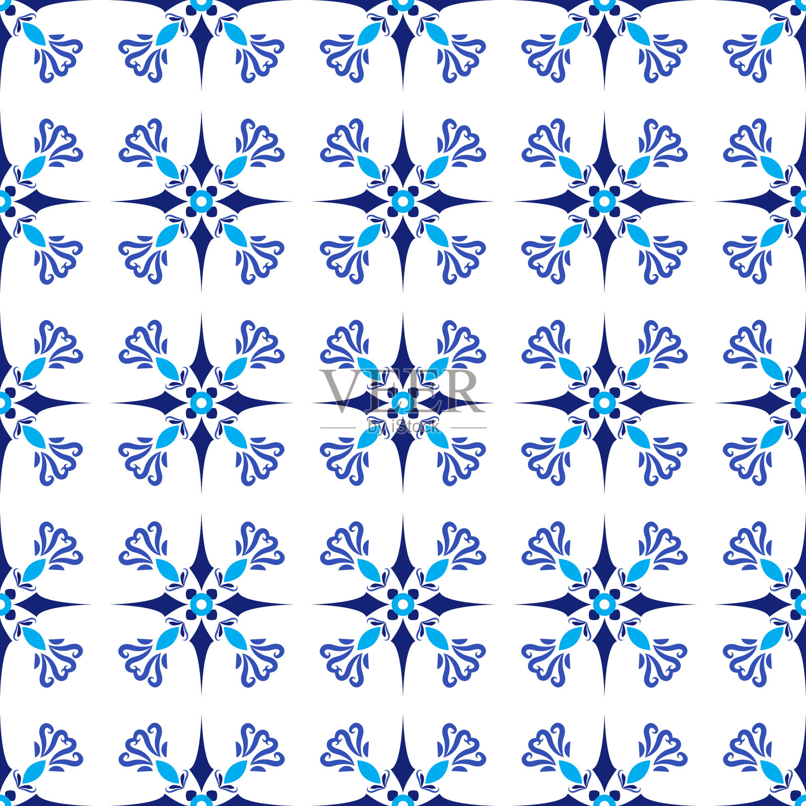 葡萄牙传统装饰瓷砖插画图片素材