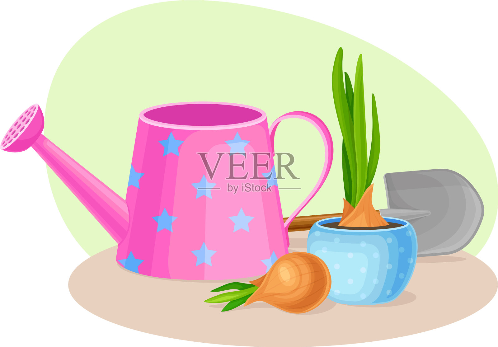 幼苗或幼苗植物和花园库存插画图片素材