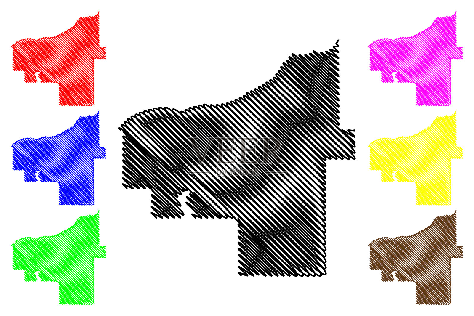 密歇根州昂托纳贡县(美国,美国,美国,美国)地图矢量插图,草稿示意图昂托纳贡地图插画图片素材